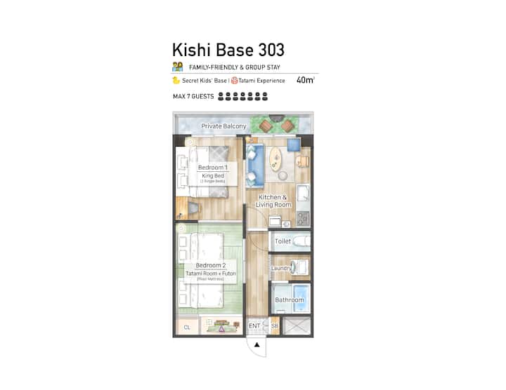 Family Stay Osaka｜1min Sta｜6min Namba｜ninja - Japan