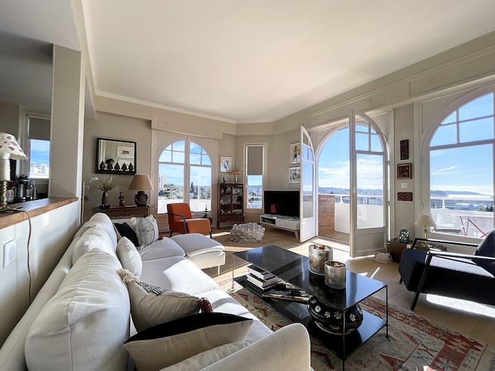 Splendide Appartement, Calme Vue Mer Panoramique - Antibes