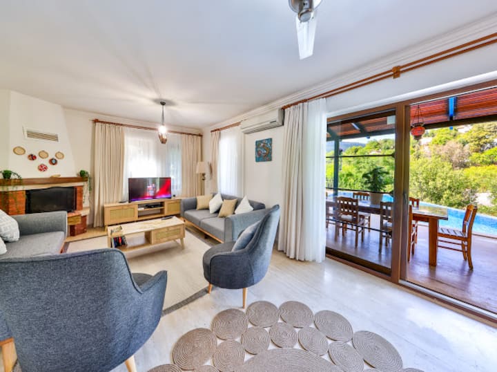 ÖZel Havuzlu 2+1 Villa | Doğa İçInde Huzurlu Tatil - Kaş
