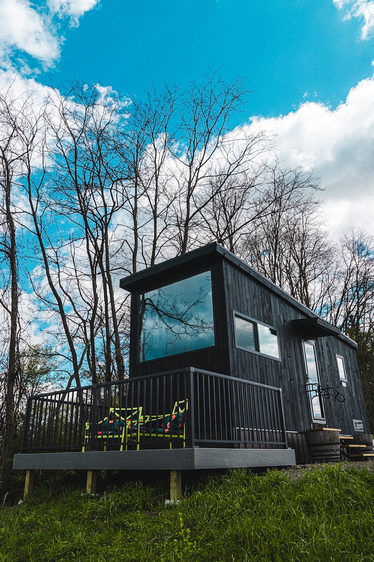 The Winery Nook, a modern Zook tiny home set in nature beside the Osmote tasting room