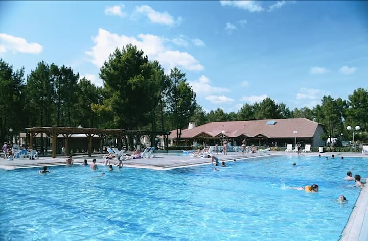 Chalet 3ch Avec Piscine Dans Parc De Loisirs - Arcachon