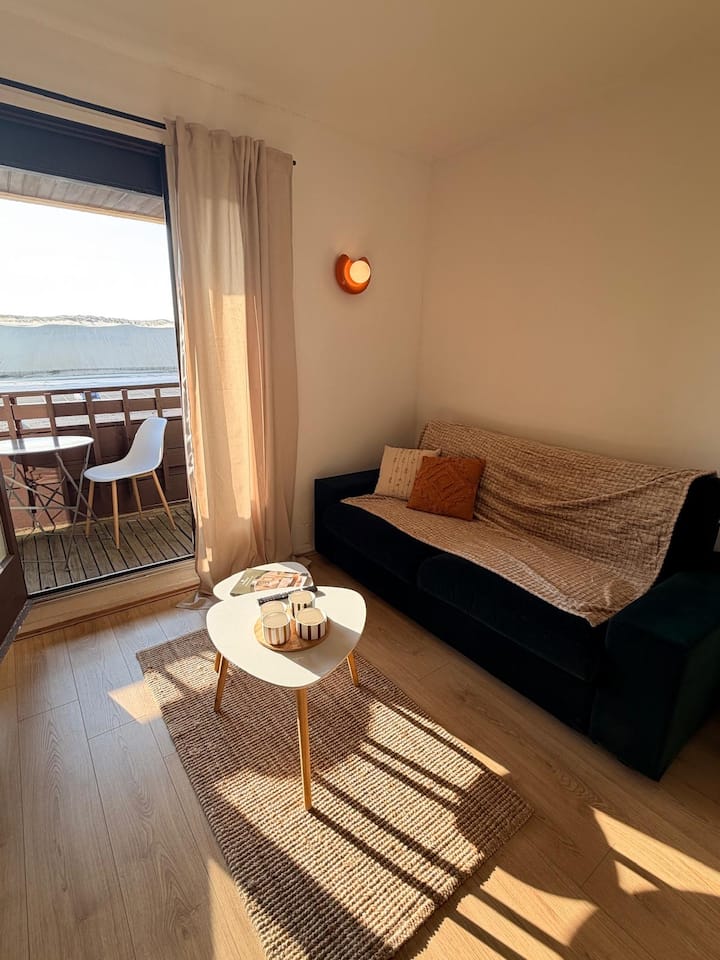 Salon avec canapé convertible 