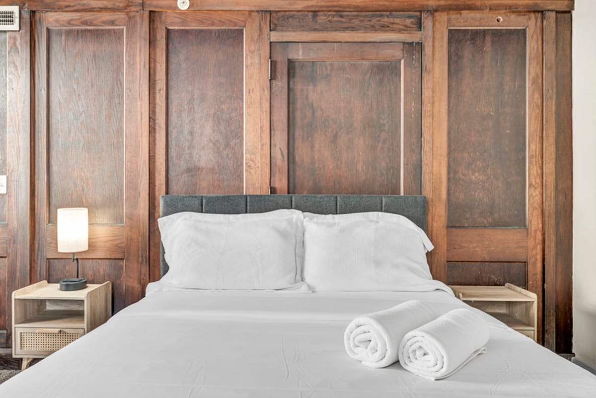 View of Bright penthouse apartment with balcony, elevator and underground ...