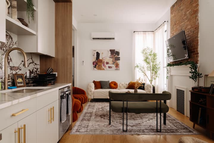 3bd 2ba Duplex Brownstone + Parking | 25 Min Nyc - Jersey City, NJ