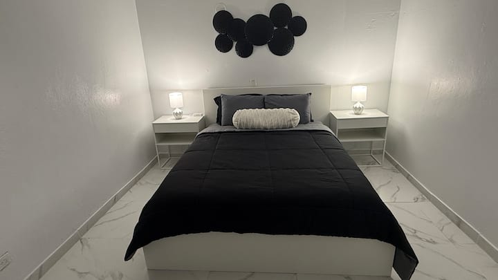 Comfortable queen size bed