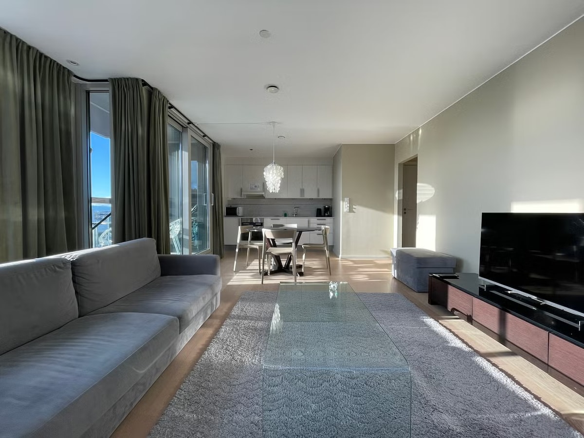 View of Apartment Beautiful Penthouse With An Ocean View In Bergen, Norway ...