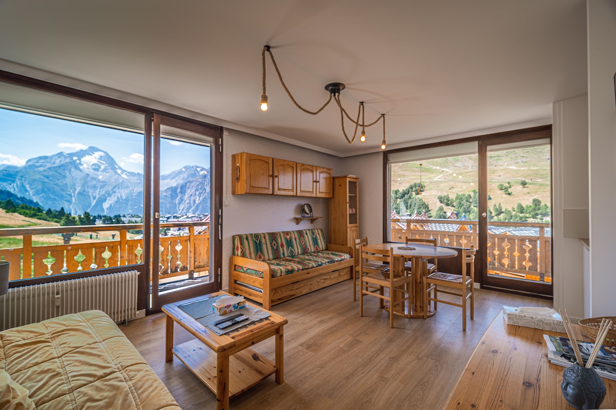 Appartement 6 personnes aux 2 Alpes — vue Muzelle, ski au pied — photo 1