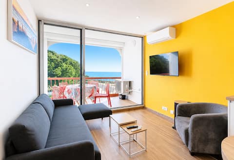 Airbnb performant: Cozy Retreat with Sea View & Beach Within Walking Distance (100 m) – Parking à Le Grau Du Roi