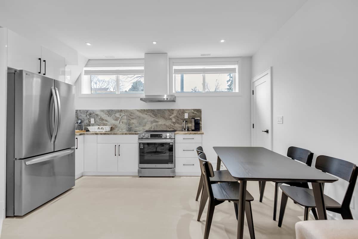 Living area of a luxury two bedroom suite in Mississauga