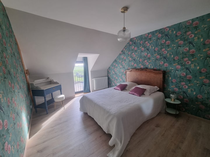 «Habitación Pivoine» con cama de 160 cm