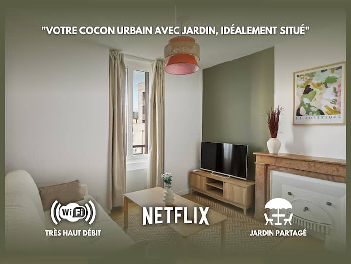 Studio Cosy De Paul : Jardin, Métro, Netflix - Villeurbanne