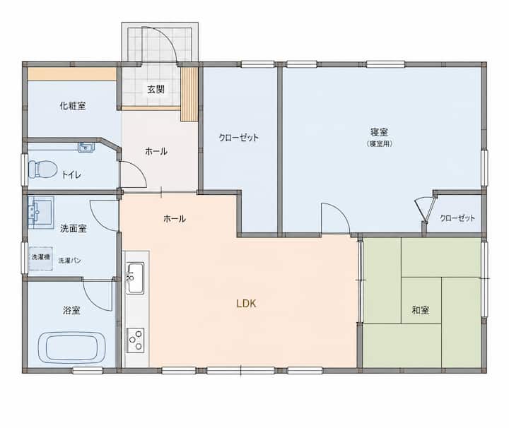 【Asoyaの宿】無料駐車場完備/伝統建築の美しさに浸る、唯一無二の滞在/
完全貸切の広々平屋 - 黒川