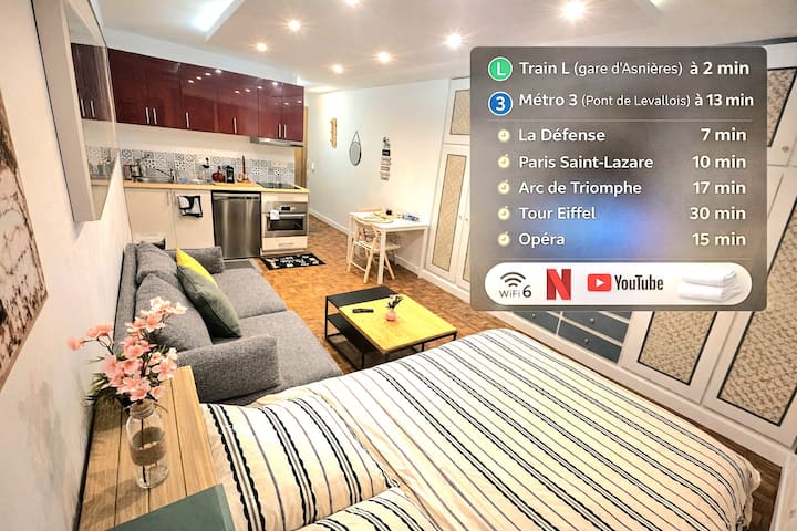Appartement Porte De Paris, Luxe Et Confort - Asnières-sur-Seine