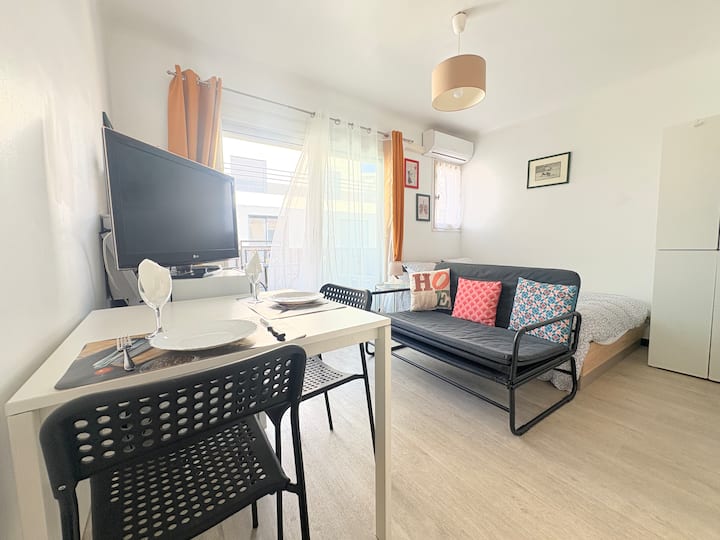 Studio Cocon à Canet-plage : 200m Mer & Balcon - Canet-en-Roussillon