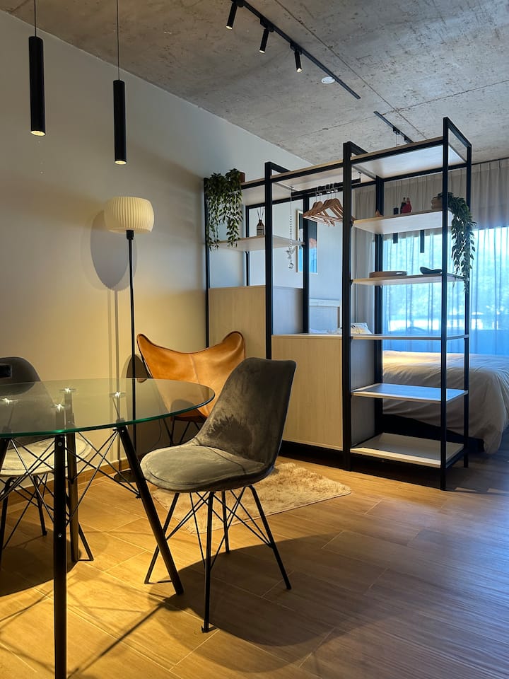 Studio mobiliado em Villa Crespo com piscina e área de churrasco