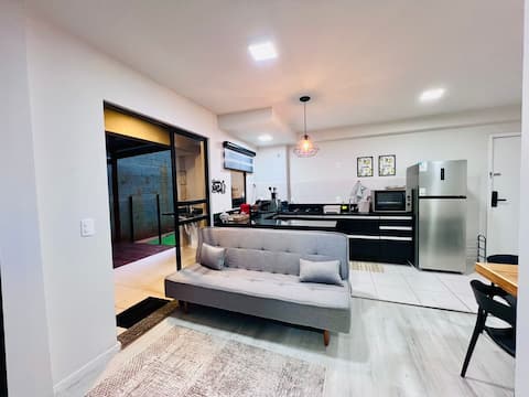 Top Airbnb: Exclusive ground-floor apartment with barbecue area in Ponta Grossa
