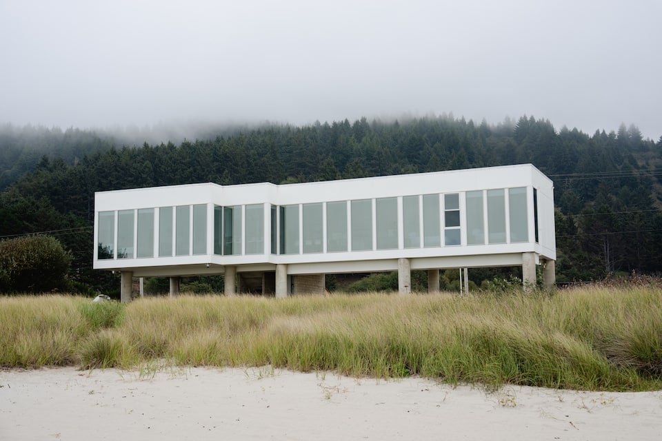 A glass beach house on the Oregon dunes, Cloverdale, Oregon, United States, photo 1 of 10