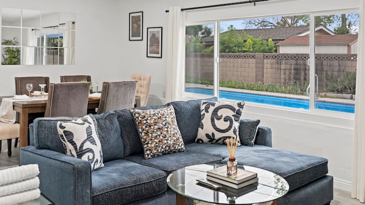 Designer Home | 3br 1ba | Pool | Fully Furnished - West Covina, CA