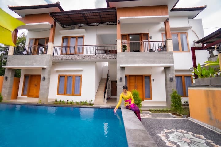 Beautiful & Quiet Room With Public Pool & Kitchen - Bali