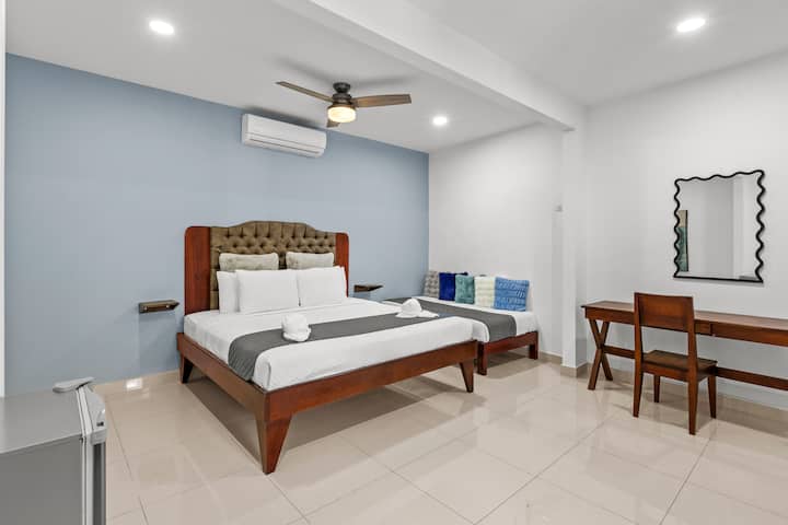 Dormitorio n.º 10 1 cama king size + 1 cama individual