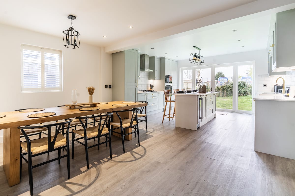 Bright, staged living room at Drayton Oasis Place