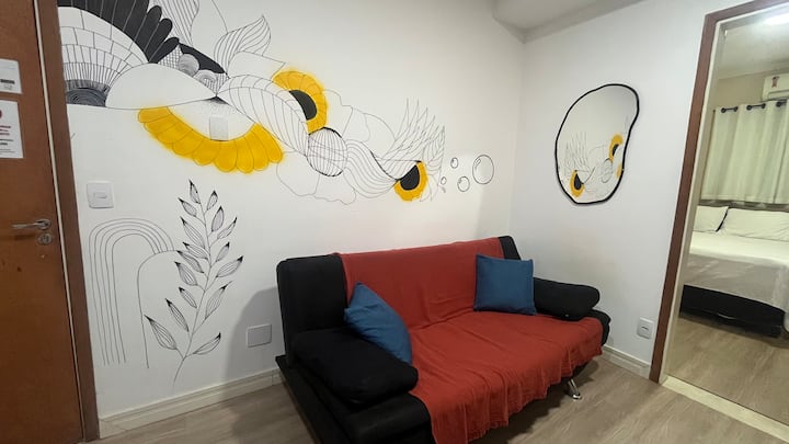 Ns Stay J05- Apartamento 2 Quartos Com Ar - Campo Grande