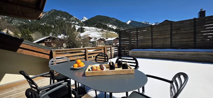 B33-  Pistes Et Centre à Pied - Terrasse Avec Vue - La Chapelle-d'Abondance