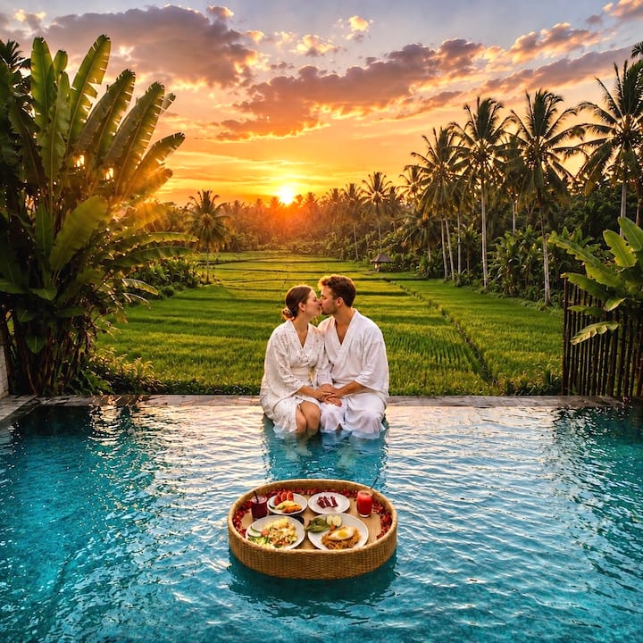 Sunset Romantic Villa Ubud With Pool & Kitchen - Indonésie
