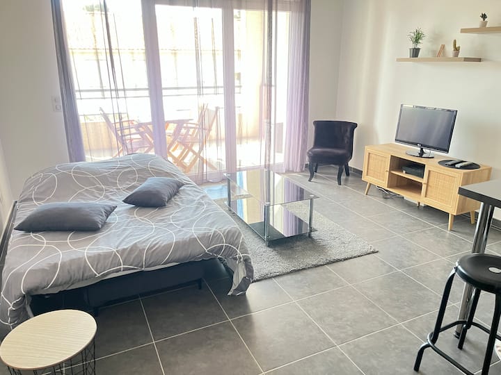 Beau Studio Avec Terrasse Proche Nice Et Plages - Saint-Laurent-du-Var