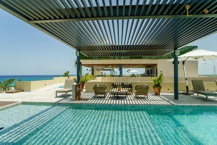 Lujo Caribeño/rooftop/alberca/vista Al Mar Y Gym - Playa del Carmen