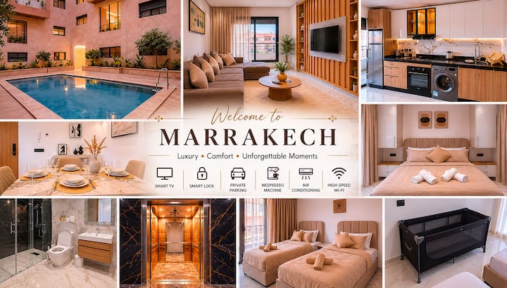 Luxe&chic Flatguéliz Centerhivernage Piscine - Morocco