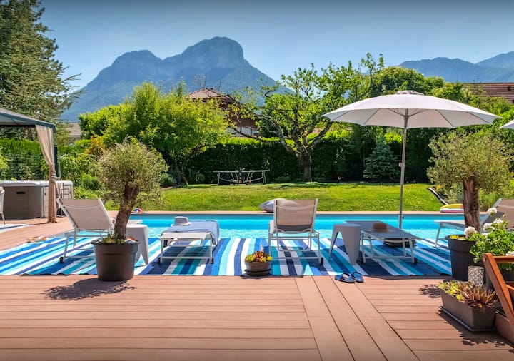 Villa Pour 8 Personnes Avec Piscine Climatisation - Lake Annecy