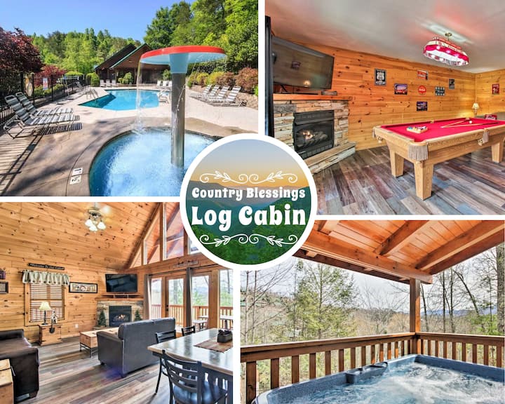 New-luxury Cabin Near Town W/ Pool & Hot Tub - Gatlinburg, TN