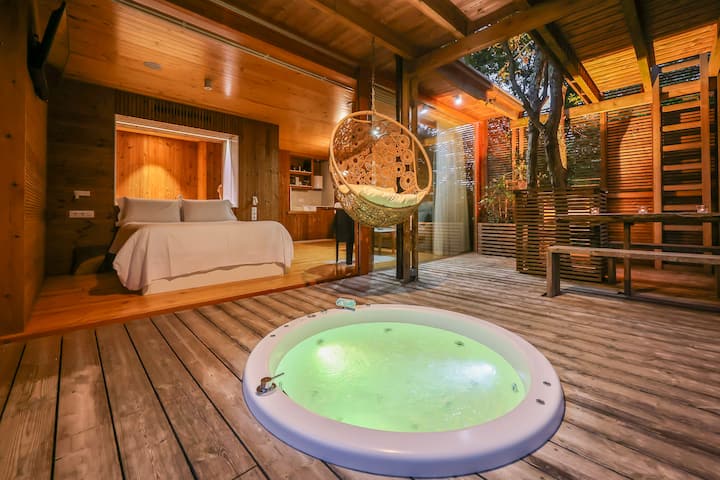 Cabin With Rooftop And Jacuzzi In Galician Forest - Noia