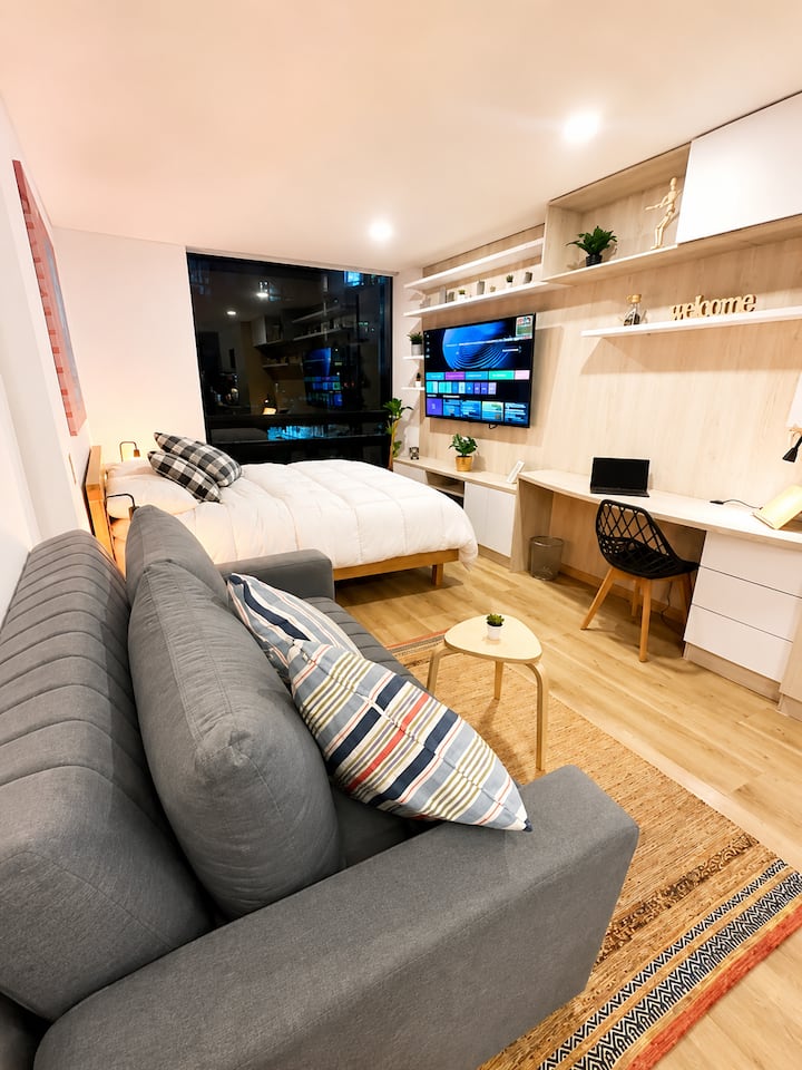 Moderno Apartamento / Studio Con Rooftop En Bogotá - La Calera, Colombia