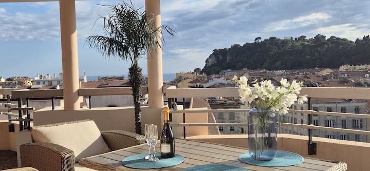 New ! Panoramic View Over The Rooftops Of Nice - Niza