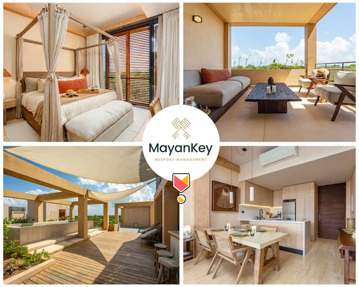 Luxe 2br Condo Corasol | Longterm | Pool | Gym - Playa del Carmen