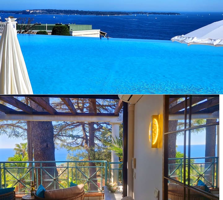 Piscine  Vue Mer  Terrasse  Calme  Bord De Mer - Cannes