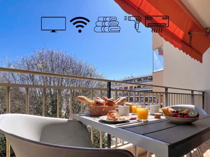 T3 Spacieux Antibes Centre Avec Doubles Balcon - Biot
