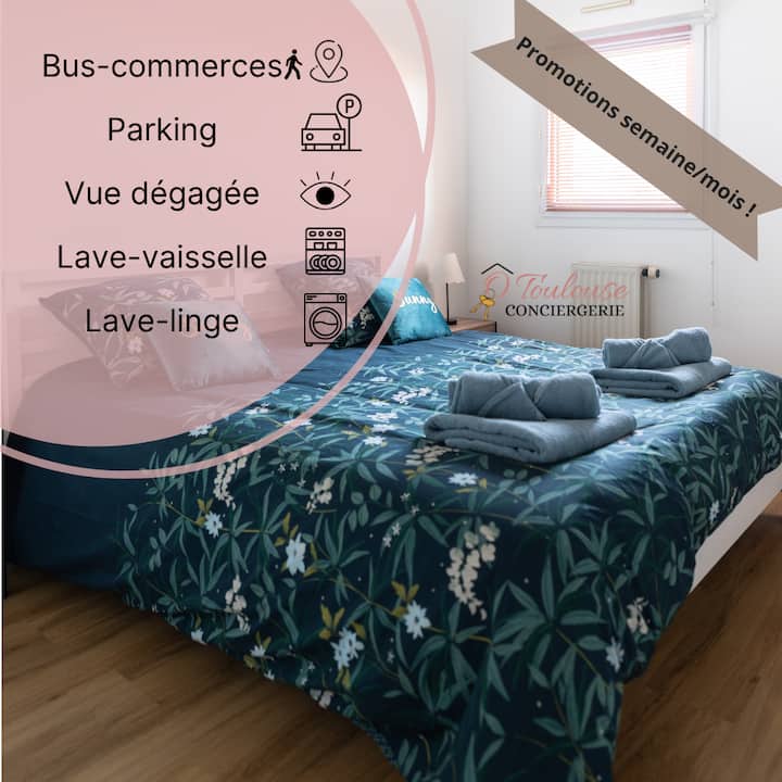 Parenthèse Ensoleillée Terrasse Et Parking - Toulouse