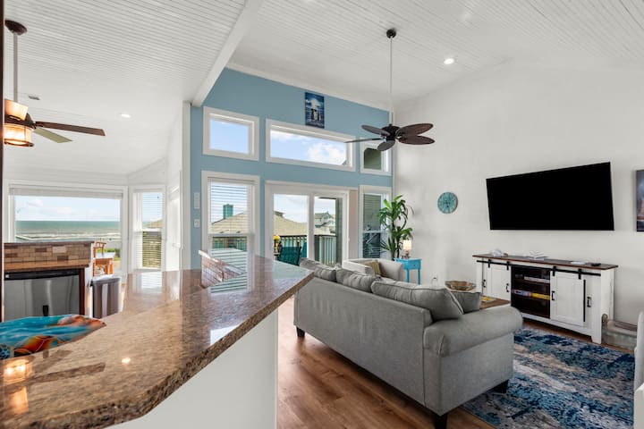 Wake Up To Ocean Views! New Remodel, Sandy Beach! - Galveston Island State Park, Galveston
