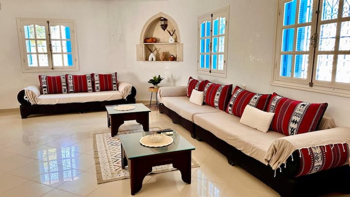 Villa Vue Mer - Piscine Au Calme Sans Vis-à-vis - Djerba Midoun