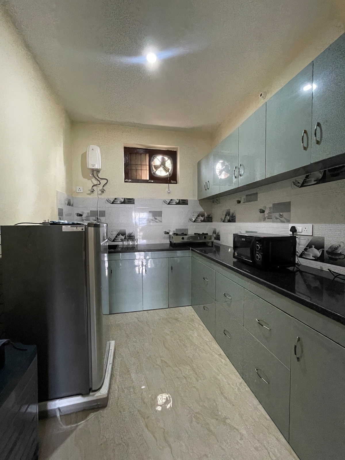 Kitchen and living area