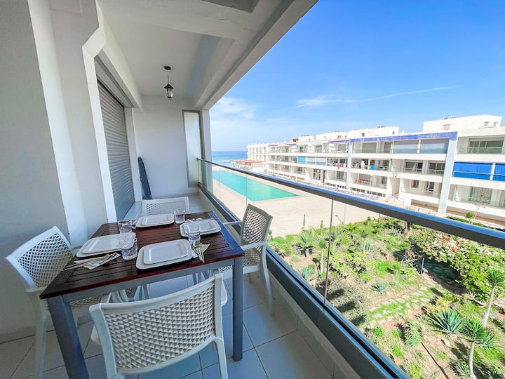 Adan Rent L’Évasion d’Adan Beach • Sea-view terrace • Swimming pool - Flats for ...