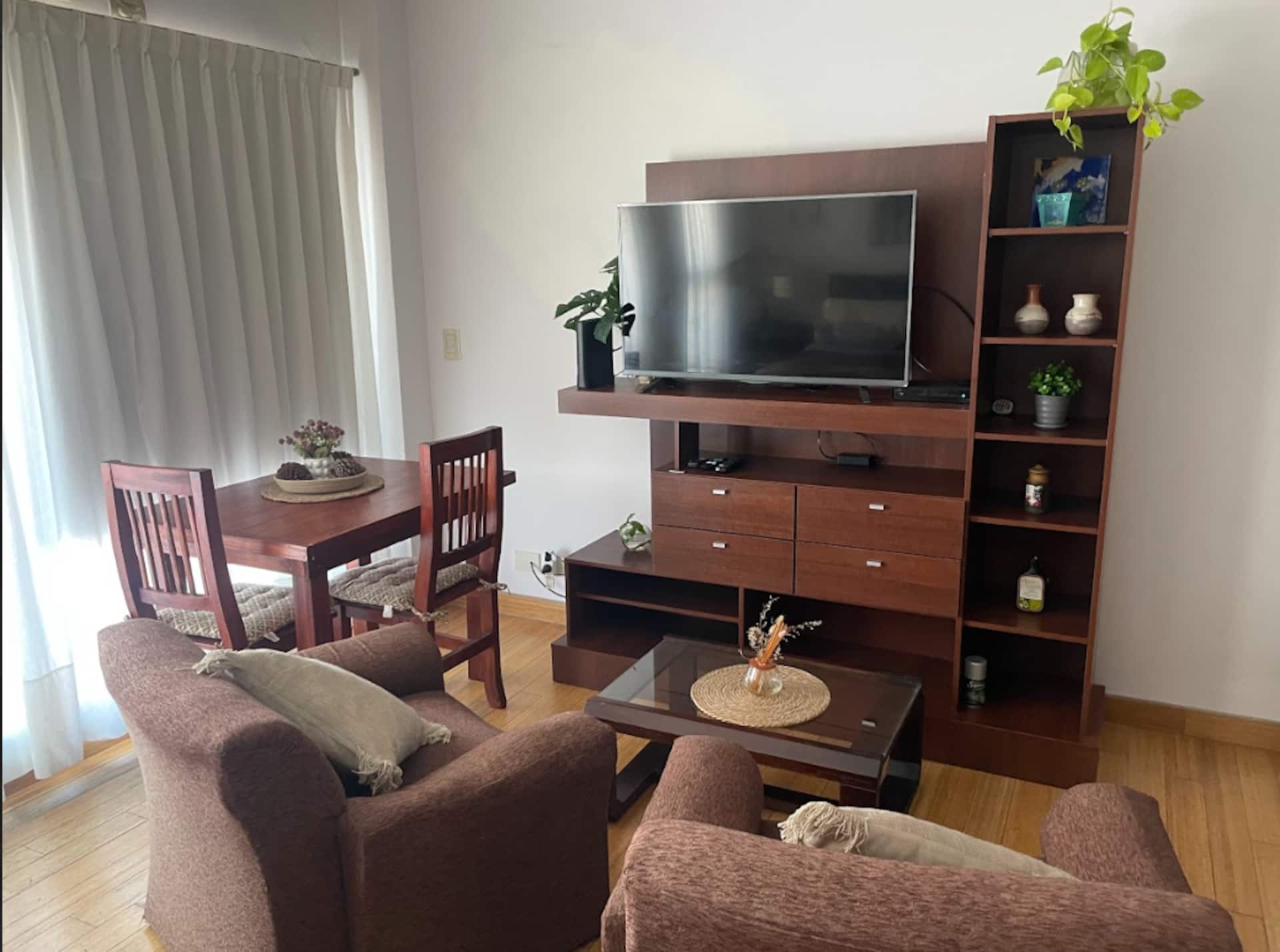 Apartamento de 1 quarto com varanda de frente em Belgrano