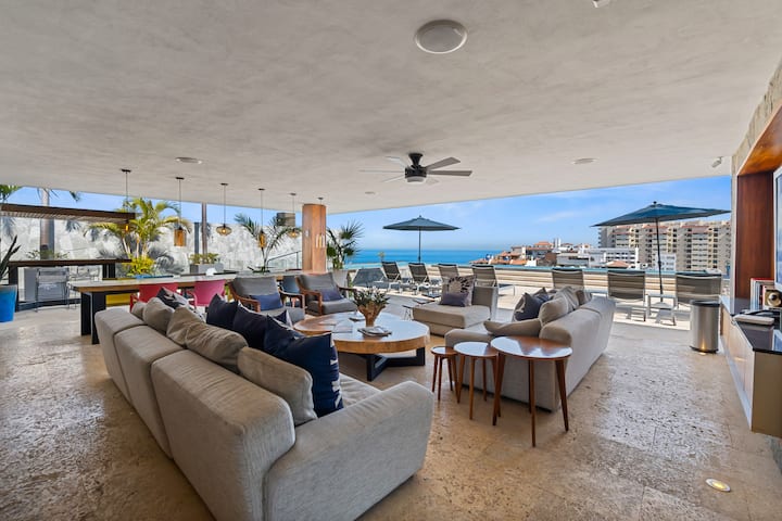 Rooftop pool Studio at Pacifica PV Romantic Zone - Condominiums