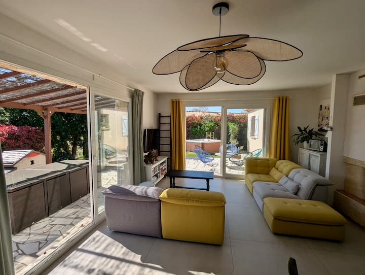 Belle Villa 10 Pers., Jacuzzi, Terrasses, Jardin - Bouzigues