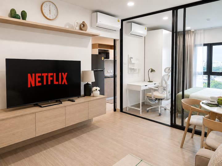 Cozy Olive Retreat | Netflix | Wfh Ready - Bangkok