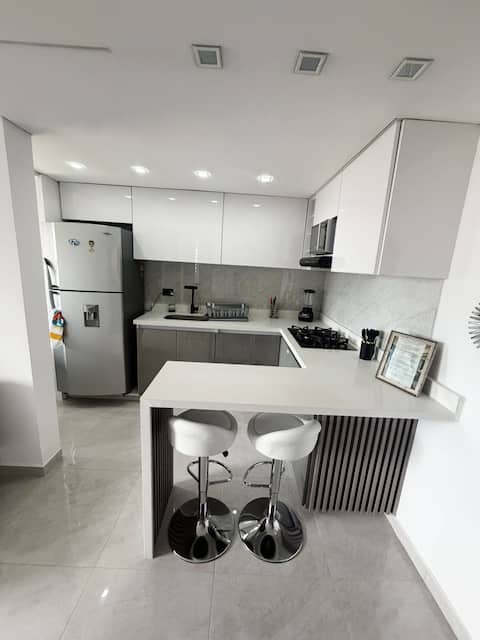 Popular Airbnb listing: Modern loft with paragliding views for 3 people + parking space in Bello