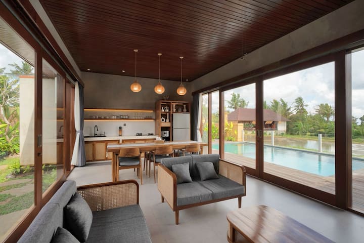 2br Private Pool Villa In The Middle Of Ricefield - Bali